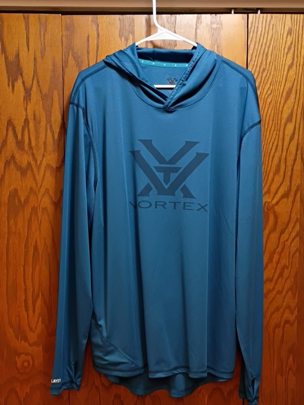 Vortex Men's Teal Performance Hooded Shirt